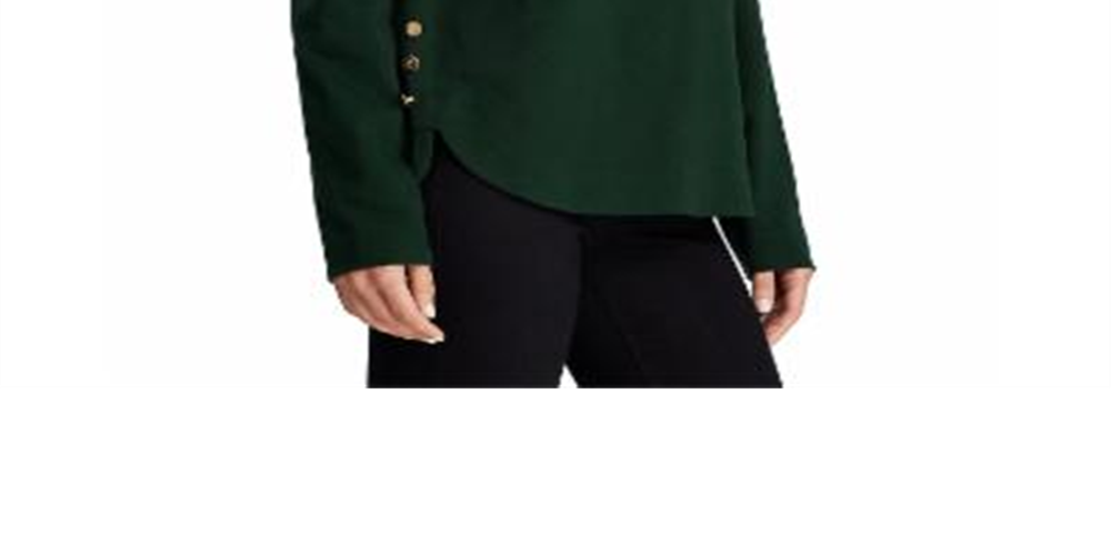 Blusa Ralph Lauren Feminina com Botões e Decote Canoa Verde Tamanho X-G