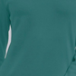 Karen Scott Blusa feminina de gola alta e manga comprida em algodão genuíno jade, verde, tamanho M