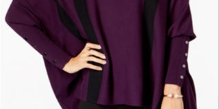 Poncho feminino listrado Alfani, tamanho pequeno, tamanho XL