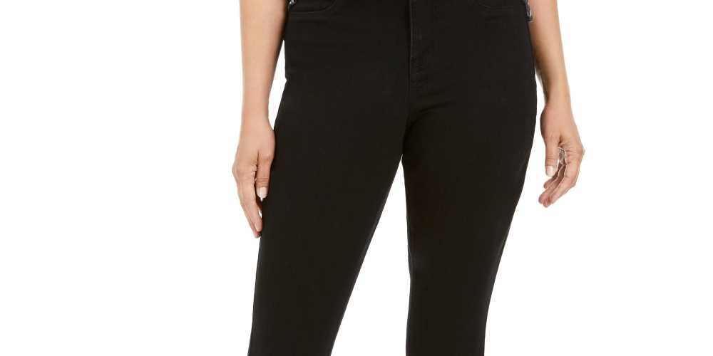 Calças jegging femininas de cintura alta e ajuste curvilíneo, pretas, tamanho 6, da Style &amp; Co
