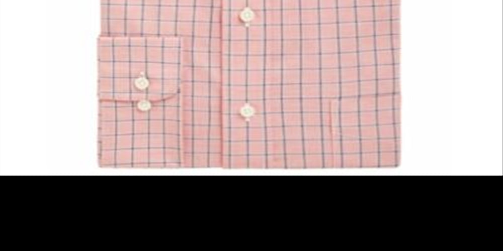 Camisa xadrez masculina Club Room Regular Fit com botões, tamanho XL, cobre