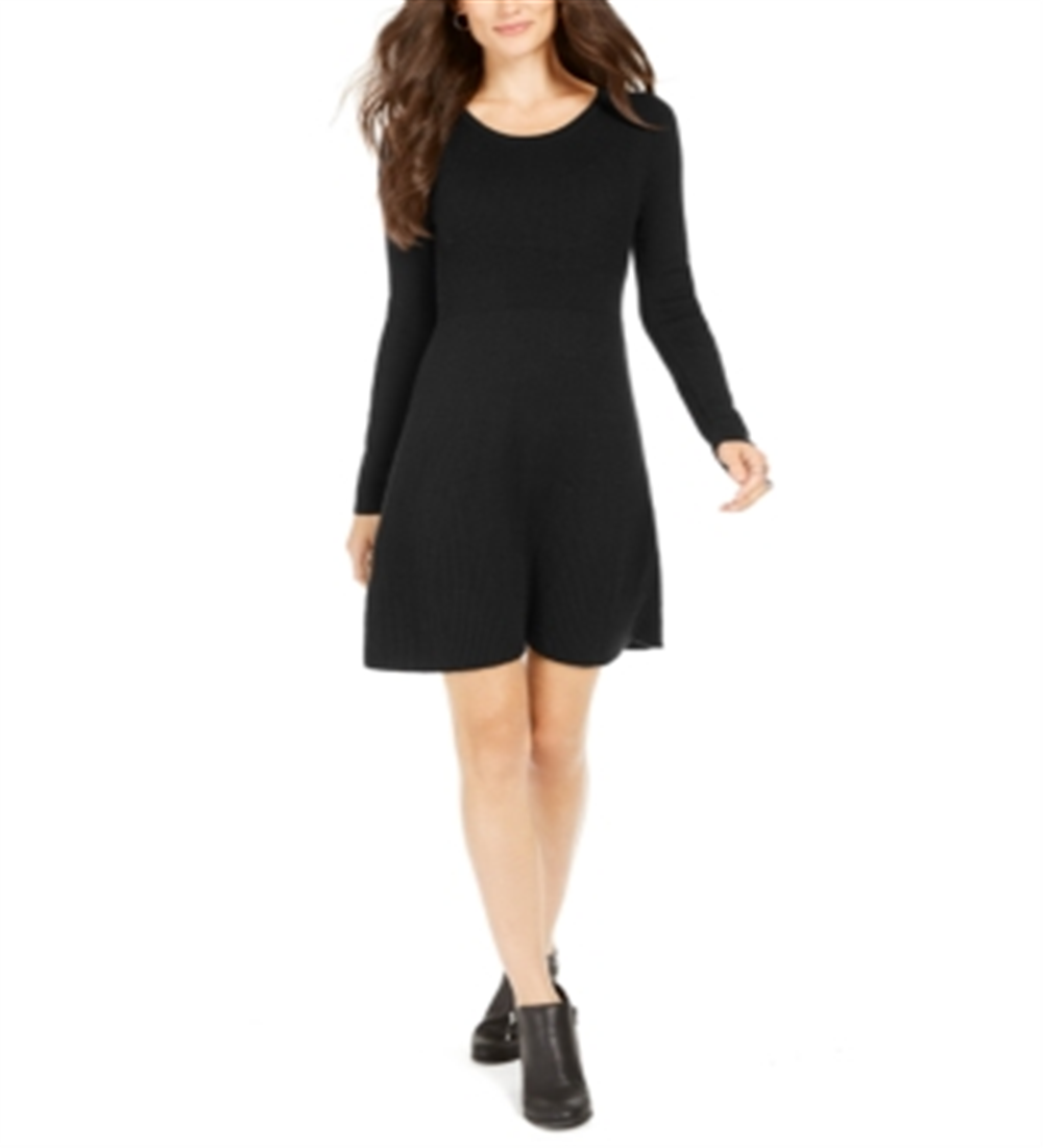 Vestido suéter canelado feminino Style &amp; Co, preto, tamanho pequeno P