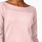 Karen Scott Suéter Feminino de Algodão com Botões Rosa Tamanho Pequeno P/M