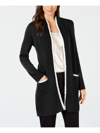 Cardigan aberto feminino Alfani, preto, tamanho pequeno, extragrande