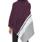 Calvin Klein Poncho Suéter Listrado Feminino Roxo Tamanho P