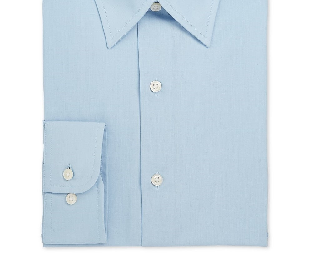 Camisa social masculina Club Room Regular Fit Solid Azul Marinho Tamanho 32-33