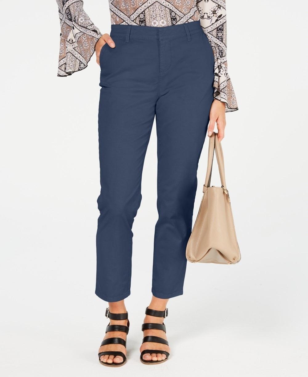 Calça Chino Feminina Style &amp; Co Azul Tamanho 2
