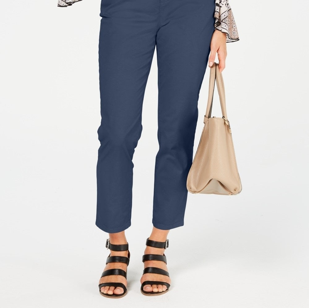 Calça Chino Feminina Style &amp; Co Azul Tamanho 2