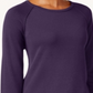 Suéter feminino Karen Scott de algodão roxo tamanho pequeno XL