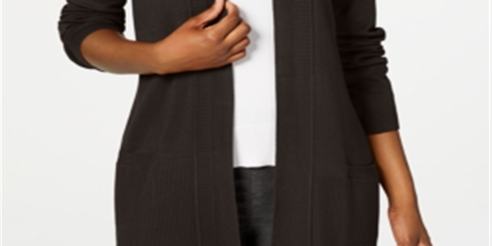 Karen Scott Cardigan Feminino Frente Aberta Marrom Tamanho XS