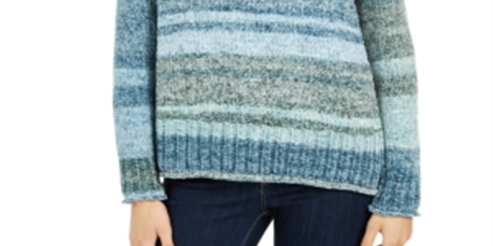 Suéter feminino de chenille com gola redonda estilo &amp; co, verde, tamanho pequeno GG