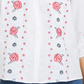 Blusa feminina Charter Club de linho com frente bordada, branca, tamanho XX-G