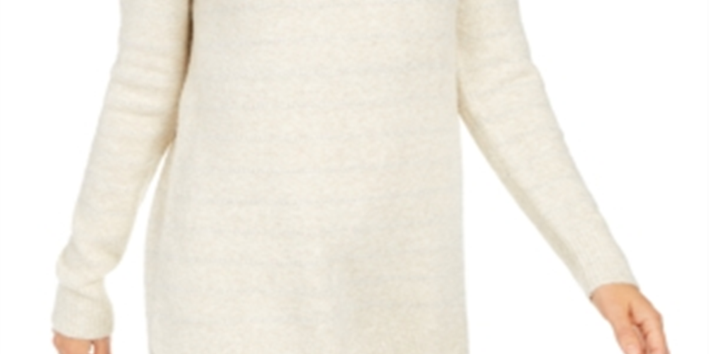 Suéter feminino de gola alta listrado metálico estilo &amp; co, marrom, tamanho pequeno