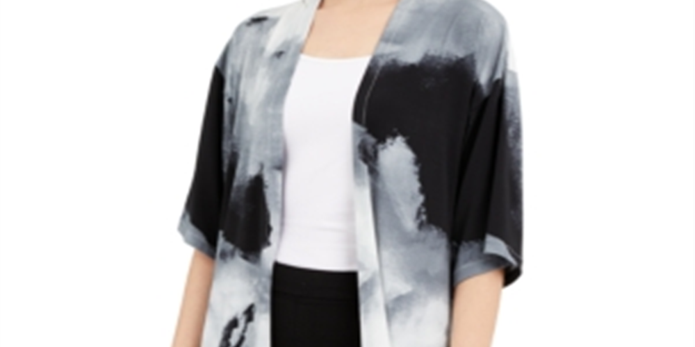 Cardigan estampado feminino Alfani cinza - Marbel tamanho pequeno G