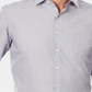Camisa social listrada masculina Kenneth Cole Regular Fit, cinza, tamanho 27