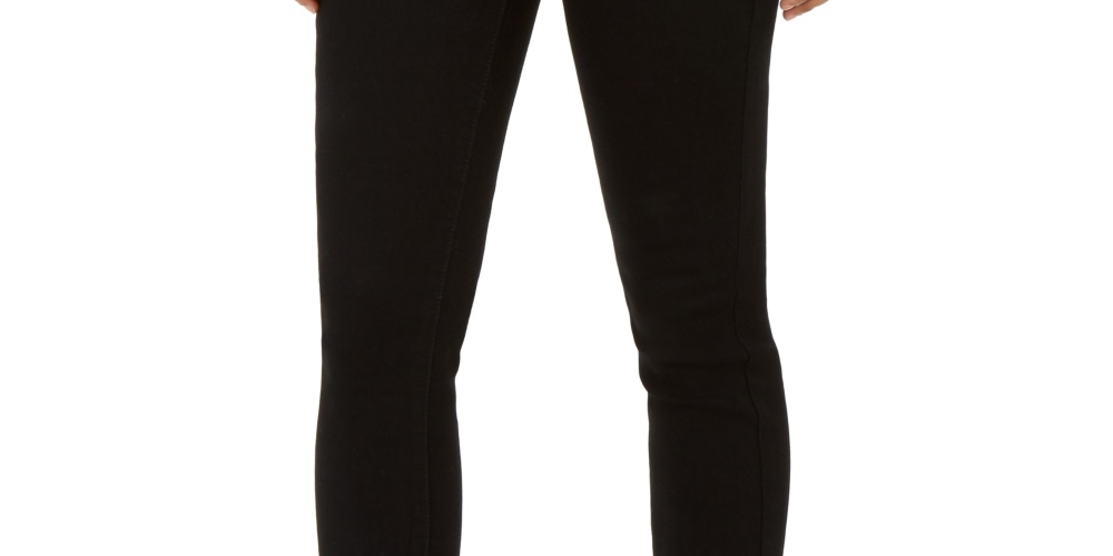 Calça jeans skinny feminina Style &amp; Co, cintura alta, preta, tamanho 14