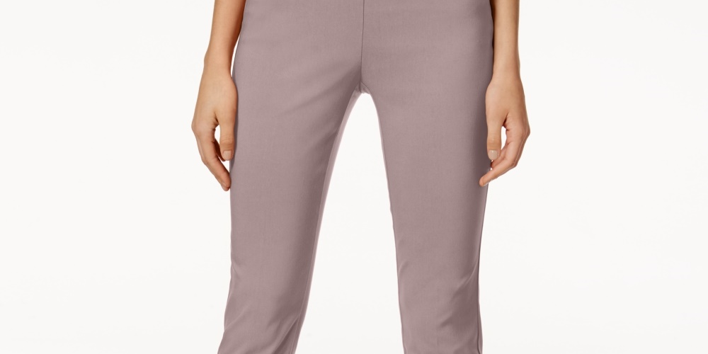 Calça Capri Feminina Alfani Tummy Control Pull On Rosa Tamanho 2 Petite