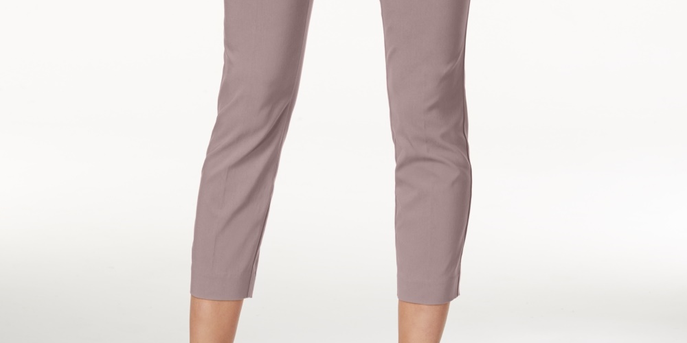 Calça Capri Feminina Alfani Tummy Control Pull On Rosa Tamanho 2 Petite
