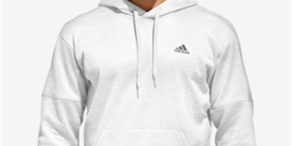 Moletom com capuz Adidas Team Issue Fleece Masculino Branco Tamanho Médio