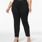 Calça de malha Ponte Plus Feminina Charter Club, preta, tamanho 14W