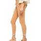Calça jeans skinny infantil Camel Wild da Free People, tamanho 26, marrom camelo
