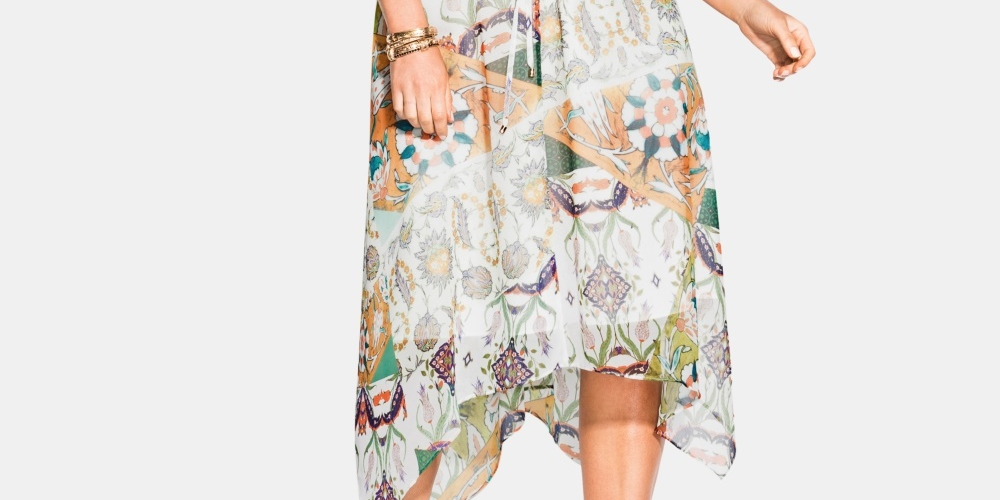 Vestido feminino City Chic Plus Size Bilbao ombro a ombro, tamanho SP, branco