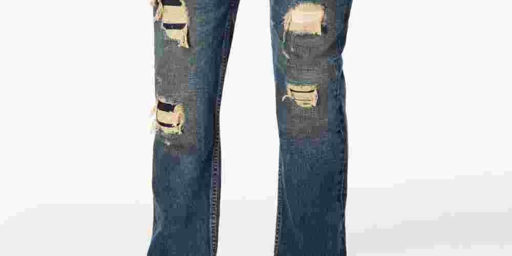 Calça jeans Levi's 511 Slim Fit Rip and Repair Masculina Azul Tamanho 29X32