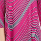Camiseta feminina com estampa de redemoinho e manga 3/4 da coleção JM, rosa, tamanho XX-G
