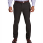 Calça social masculina Reaction Kenneth Cole, micro stretch, pied-de-poule, skinny fit, cós flexível, frente lisa, marrom, tamanho 29x30