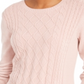 Suéter feminino Charter Club de tricô com acabamento em botões, rosa flamingo, tamanho pequeno GG