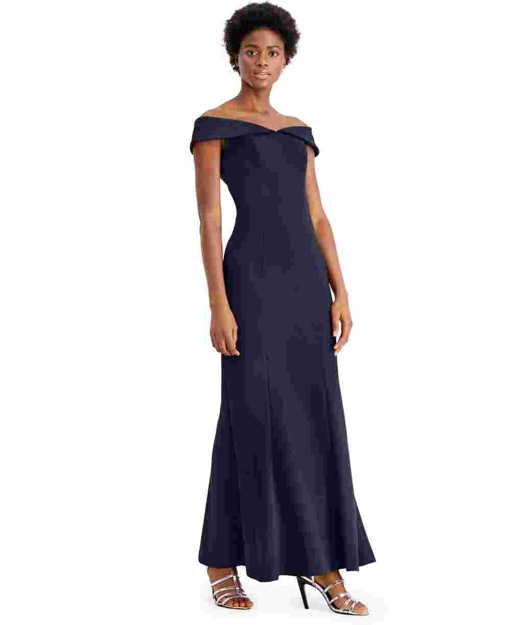 Vestido Calvin Klein Feminino Ombro a Ombro Azul Tamanho 4