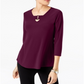 Túnica Alfani Feminina com Detalhe de Fivela Merlot Tamanho Pequeno P/M