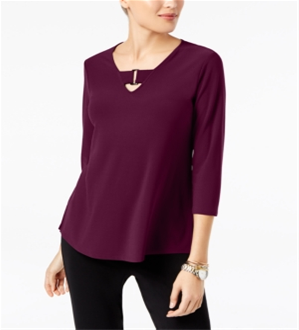 Túnica Alfani Feminina com Detalhe de Fivela Merlot Tamanho Pequeno P/M