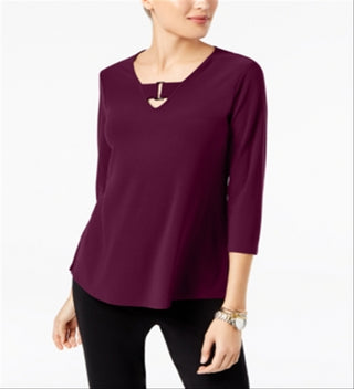 Túnica Alfani Feminina com Detalhe de Fivela Merlot Tamanho Pequeno P/M