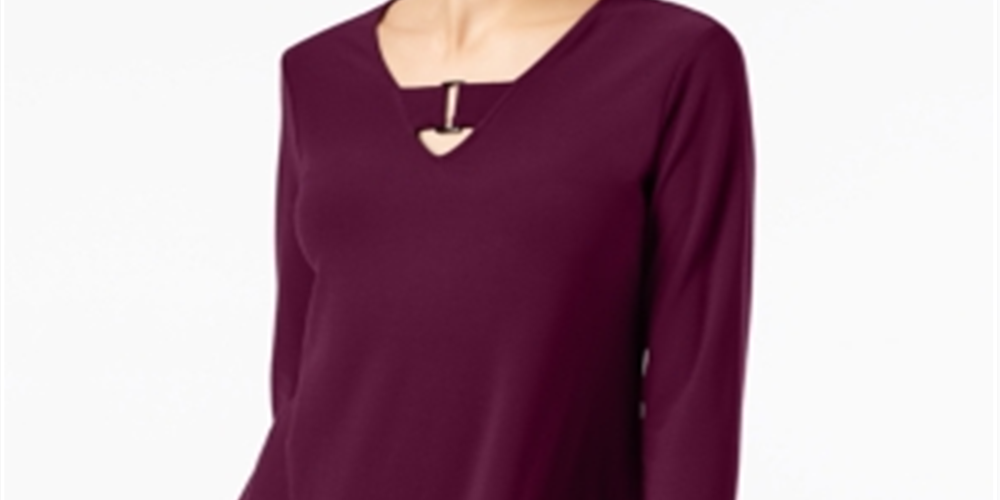 Túnica Alfani Feminina com Detalhe de Fivela Merlot Tamanho Pequeno P/M