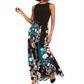 Vestido longo feminino 2 em 1 com decote em V e costas abertas, preto, tamanho 6, pequeno, da INC International Concepts