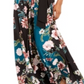 Vestido longo feminino 2 em 1 com decote em V e costas abertas, preto, tamanho 6, pequeno, da INC International Concepts