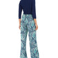 Terno feminino estampado NY Collection SurPetite Lice JumPetite tamanho azul marinho Petite XL