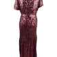 Vestido Godet Plus Size RM Richards Feminino Vermelho Tamanho 22W