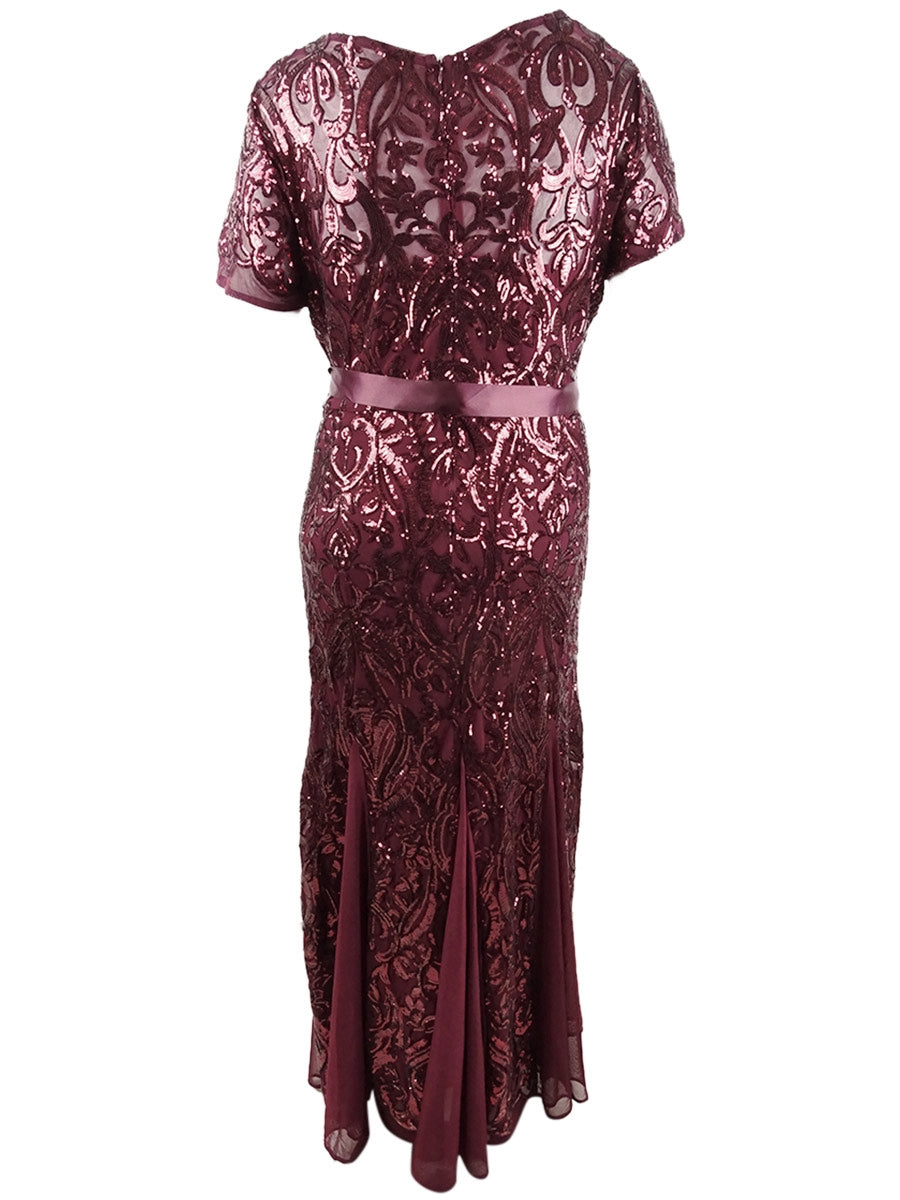 Vestido Godet Plus Size RM Richards Feminino Vermelho Tamanho 22W