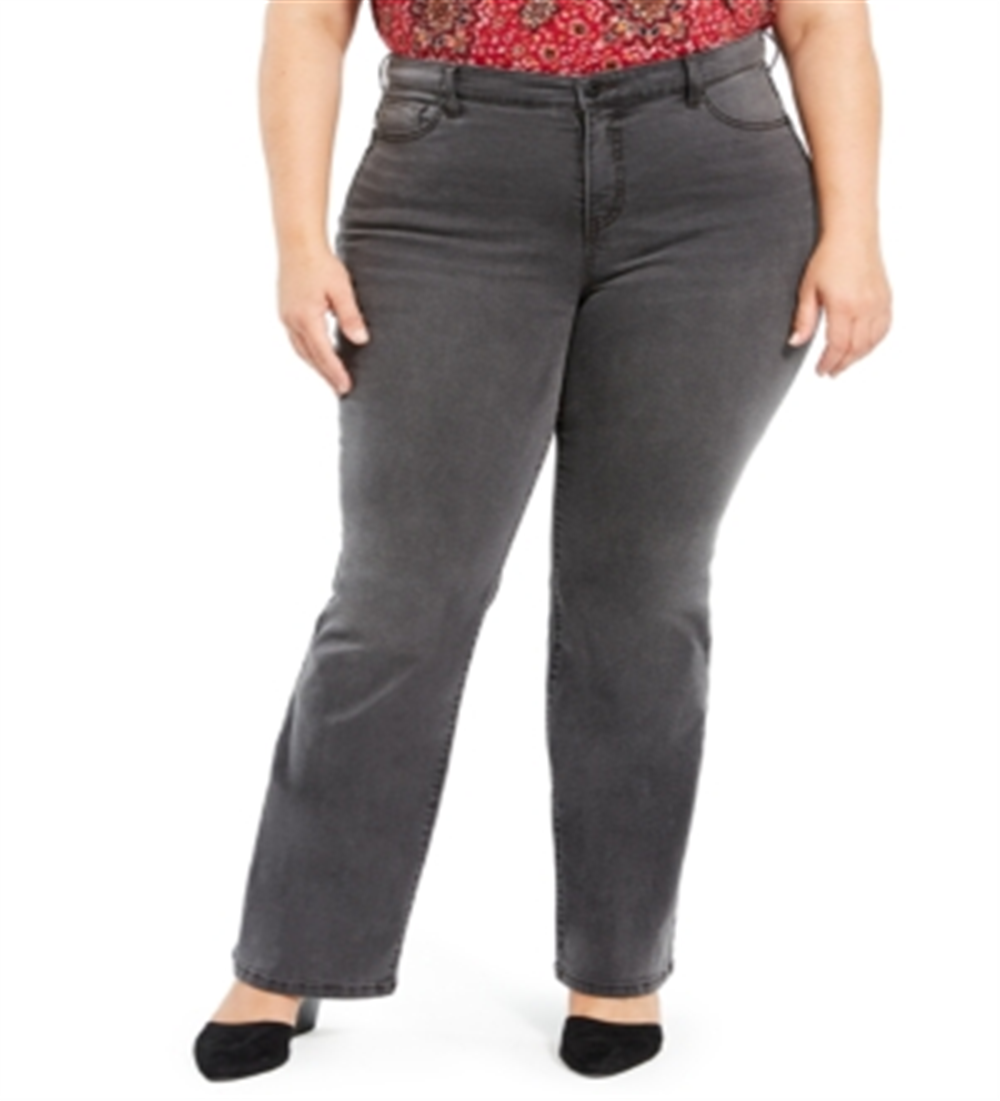 Jeans feminino Plus Power Sculpt Bootcut da Style &amp; Co, preto, tamanho 14W