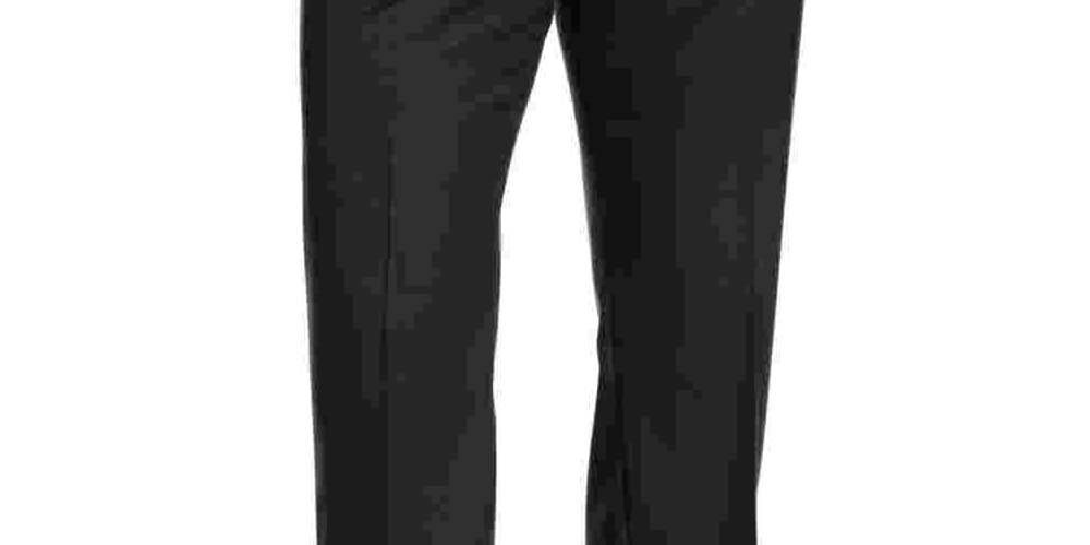 Calça social masculina Michael Kors com frente lisa, preta, tamanho 34x32