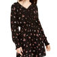 Vestido envelope floral sintético American Rag Junior's, preto, tamanho grande
