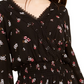 Vestido envelope floral sintético American Rag Junior's, preto, tamanho grande