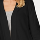 Karen Scott Cardigan feminino de algodão aconchegante, preto, tamanho X-S