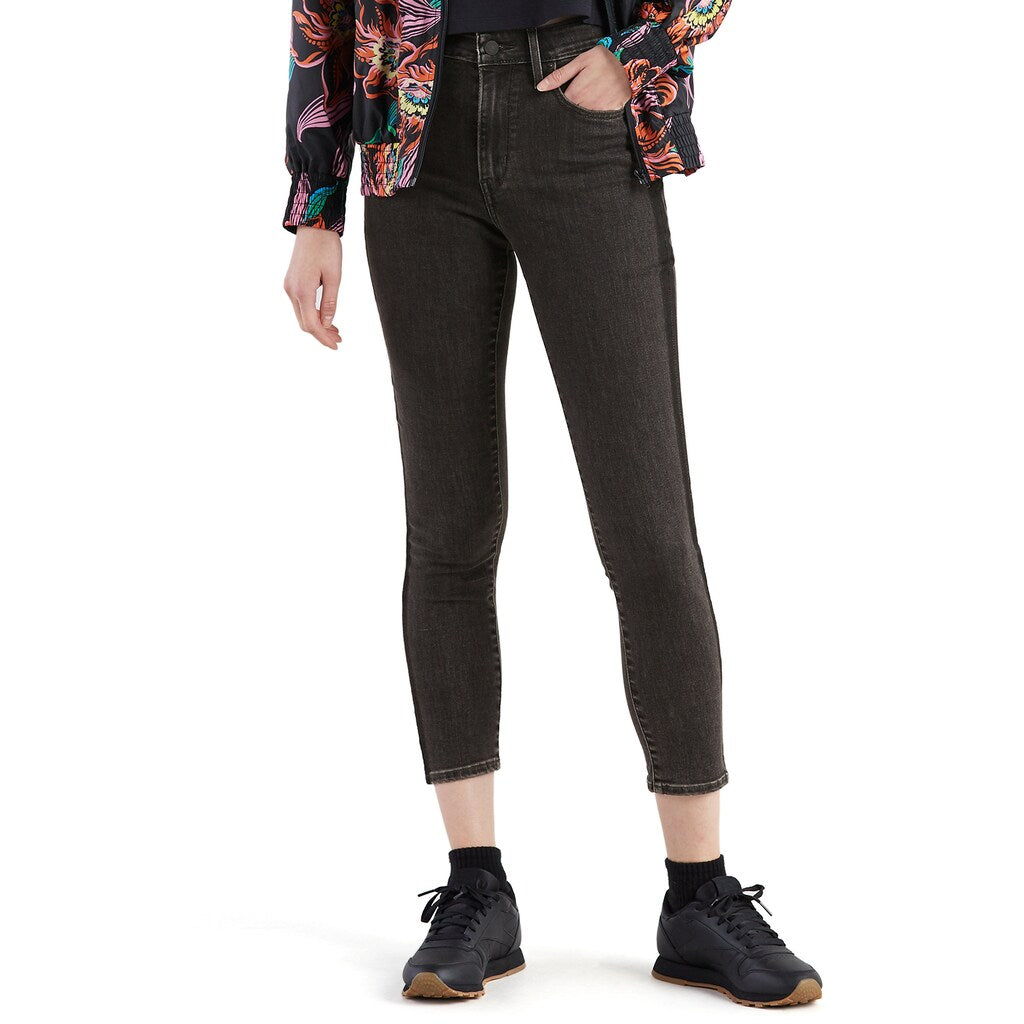 Calça jeans skinny Levi's 721 High Rise Ankle, preta, tamanho 31