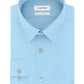 Camisa social masculina Calvin Klein Classic Regular Fit Stretch Flex Collar Solid Azul Tamanho 17,5X34-35