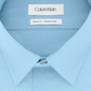 Camisa social masculina Calvin Klein Classic Regular Fit Stretch Flex Collar Solid Azul Tamanho 17,5X34-35