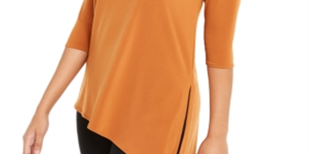 Blusa assimétrica com ombros descobertos Alfani feminina, tamanho grande, cobre
