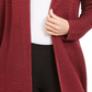 Cardigan feminino Alfani metálico com frente aberta, vermelho, tamanho XX-G